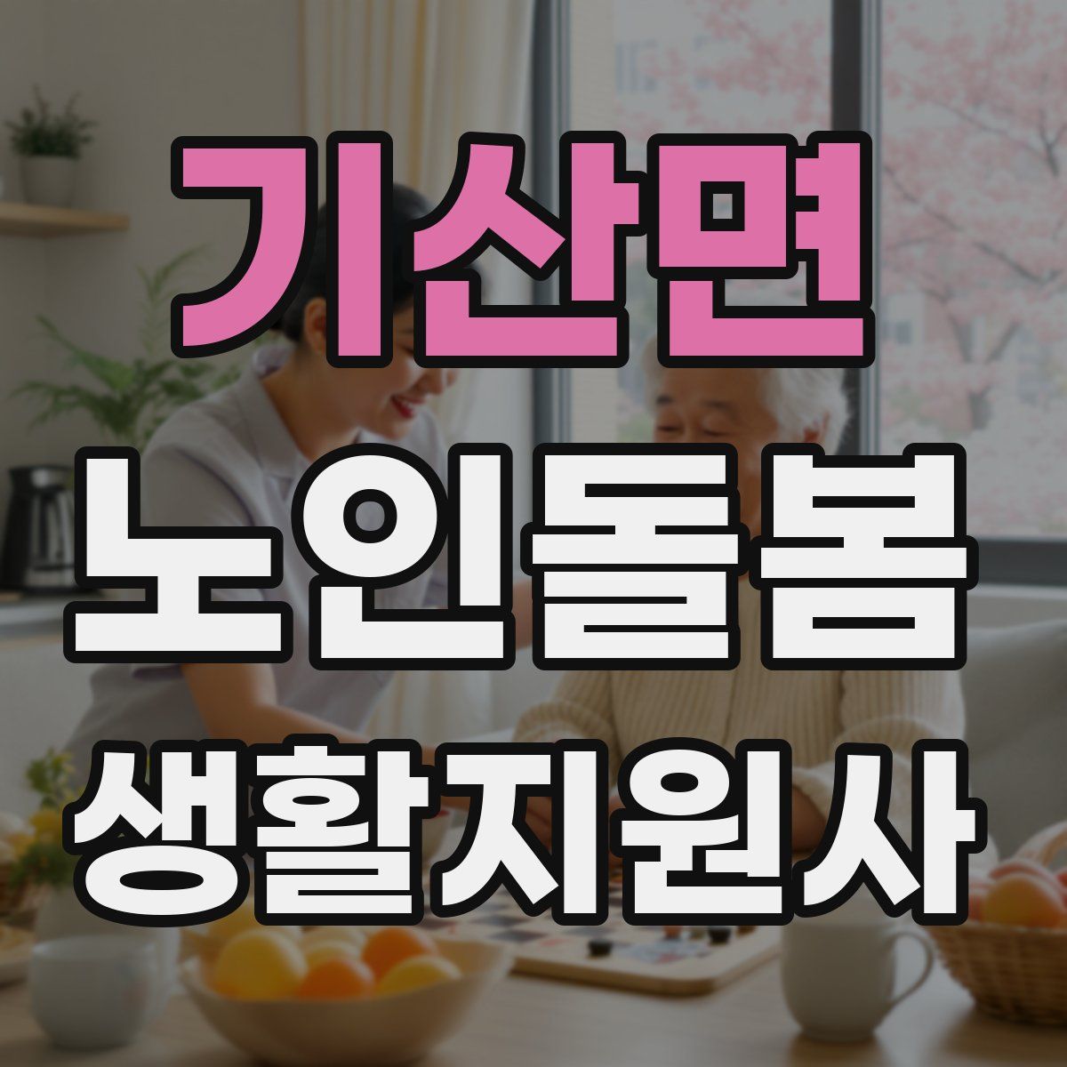 기산면 노인돌봄생활지원사 자격증