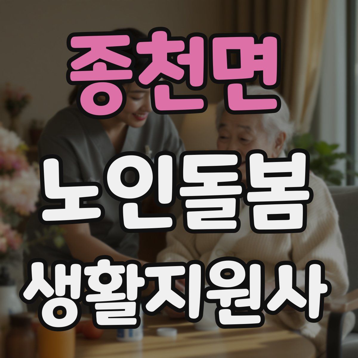종천면 노인돌봄생활지원사 자격증