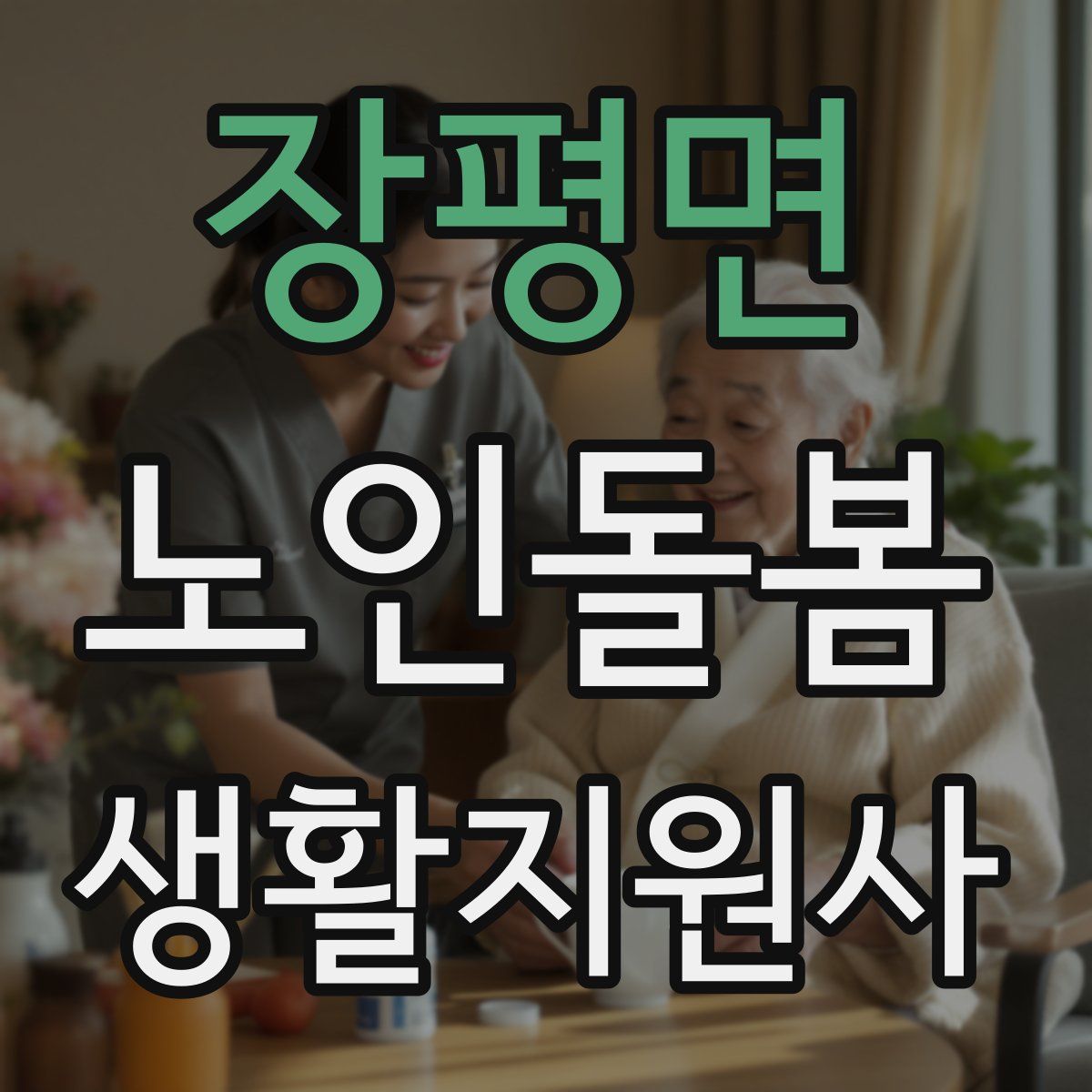장평면 노인돌봄생활지원사 자격증
