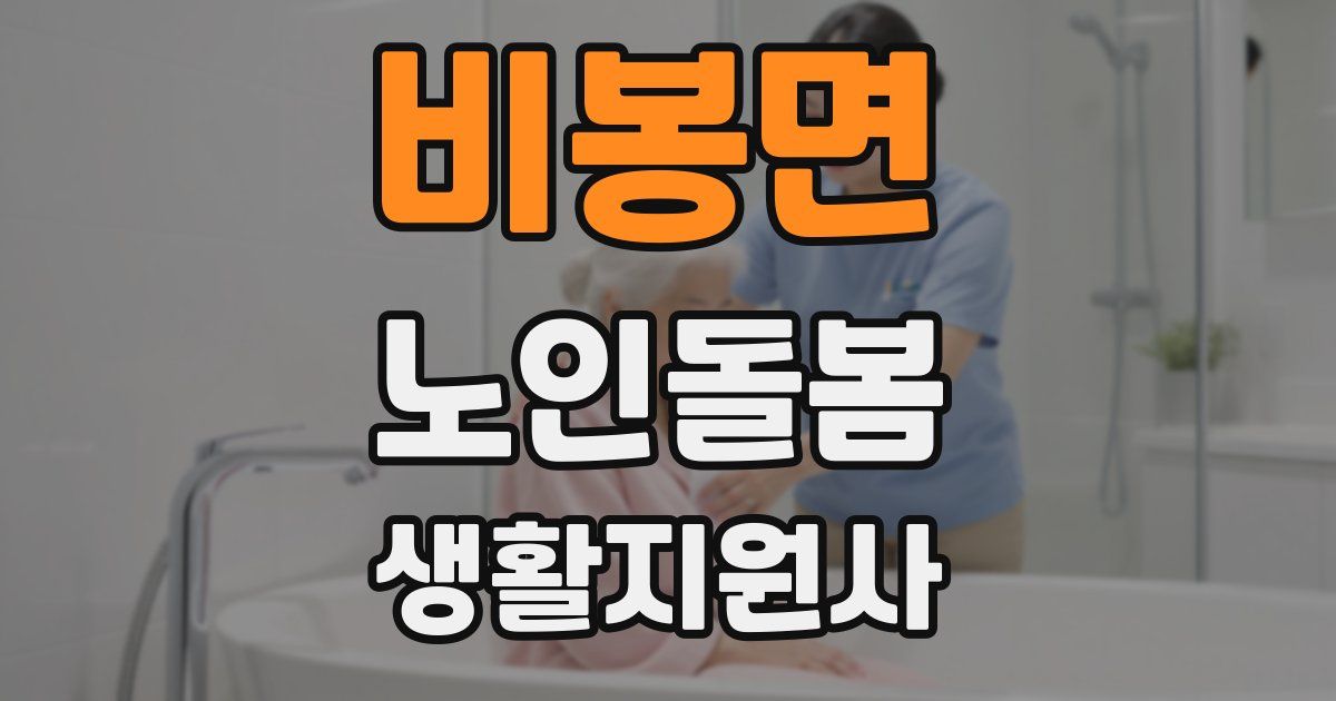 비봉면 노인돌봄생활지원사 자격증