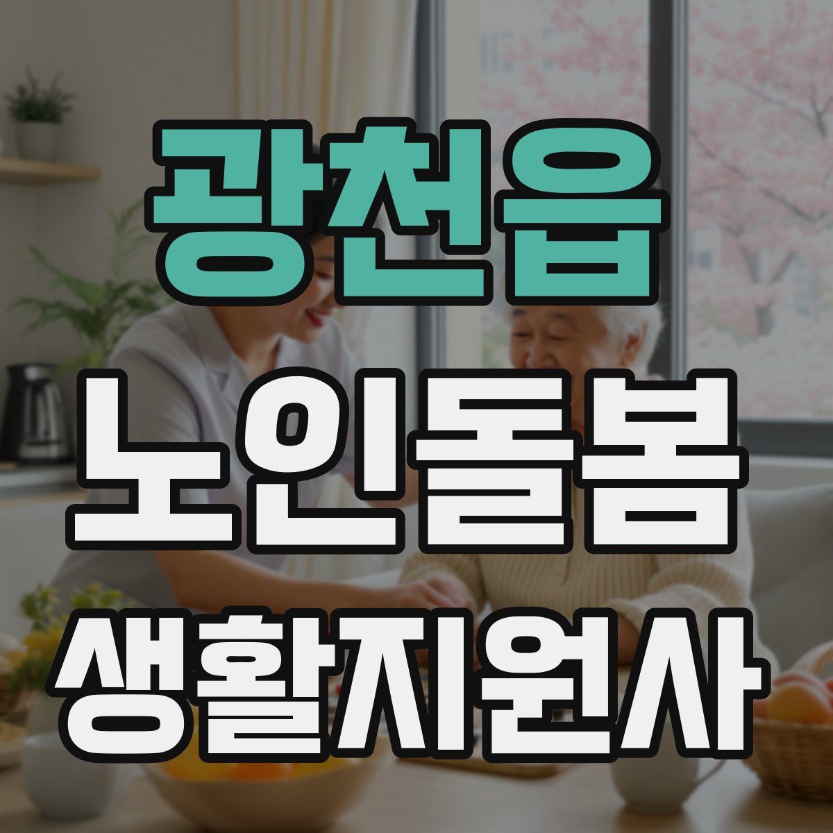 광천읍 노인돌봄생활지원사 자격증