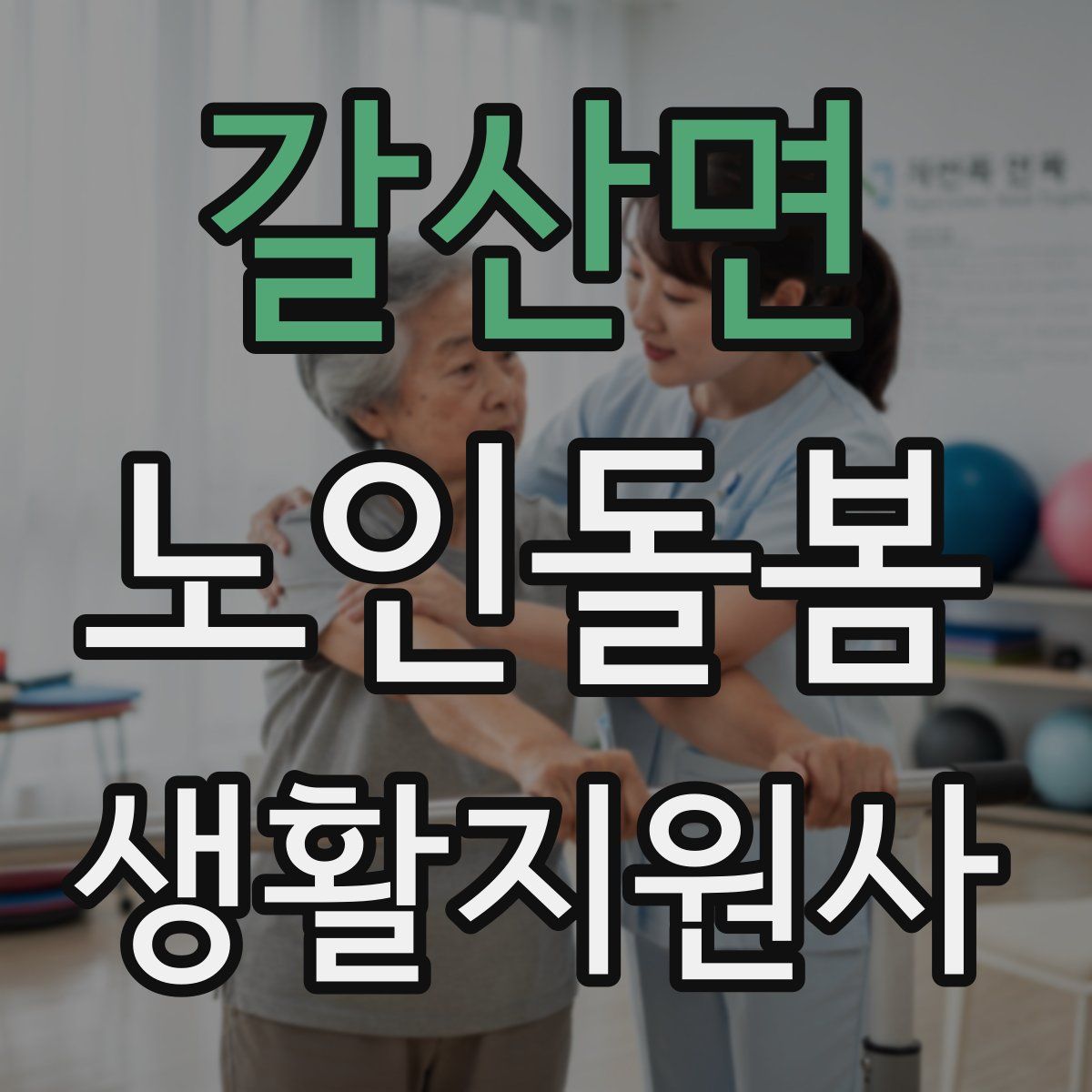 갈산면 노인돌봄생활지원사 자격증