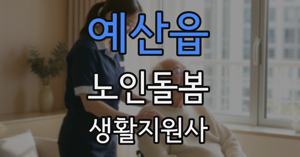 예산읍 노인돌봄생활지원사 자격증