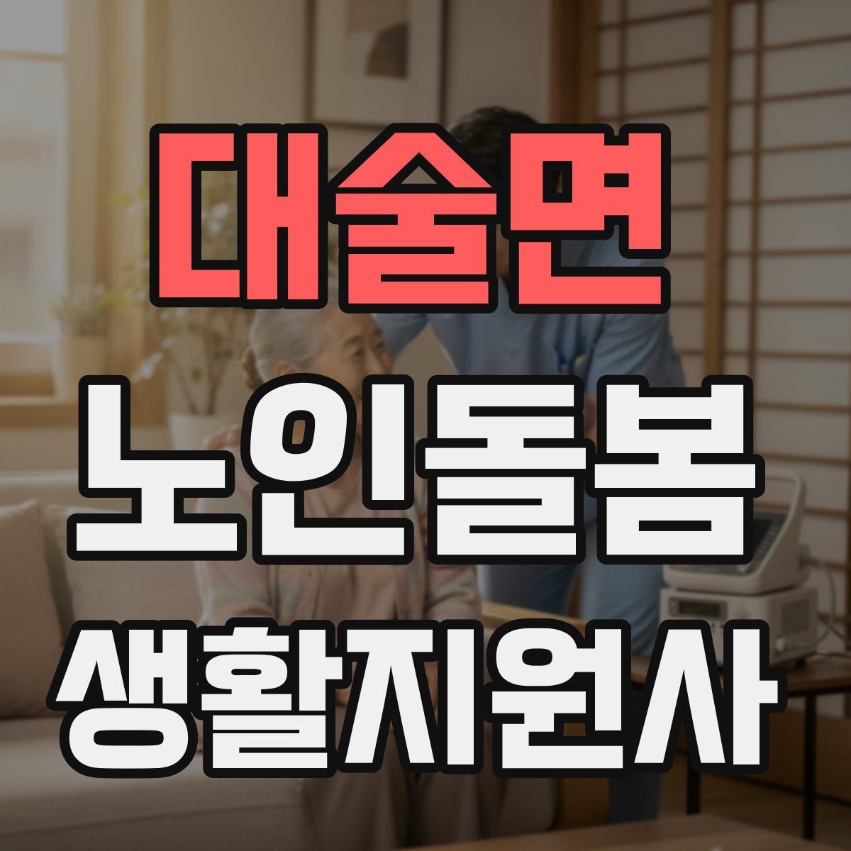 대술면 노인돌봄생활지원사 자격증