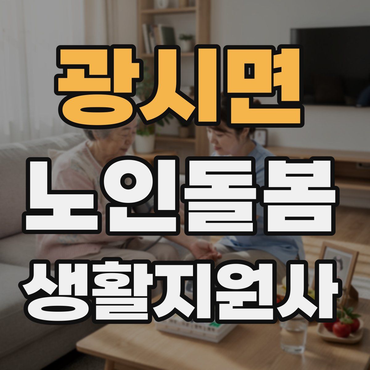 광시면 노인돌봄생활지원사 자격증