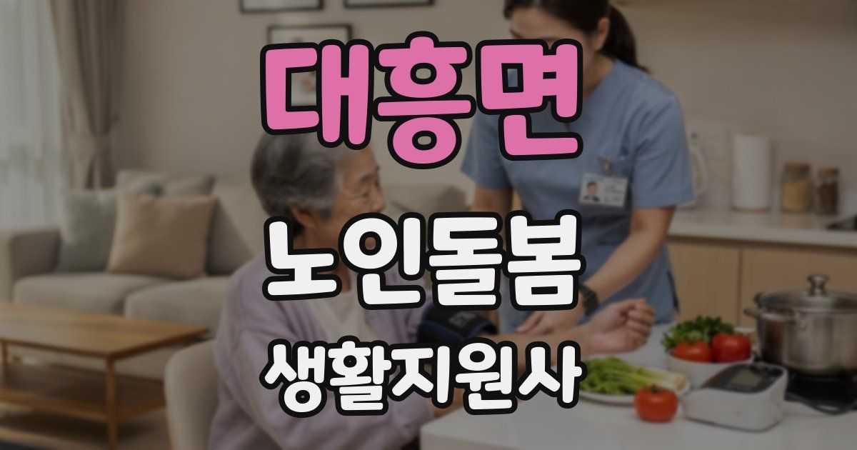대흥면 노인돌봄생활지원사 자격증