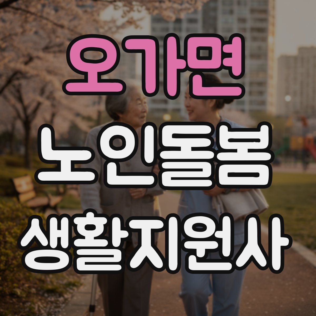 오가면 노인돌봄생활지원사 자격증