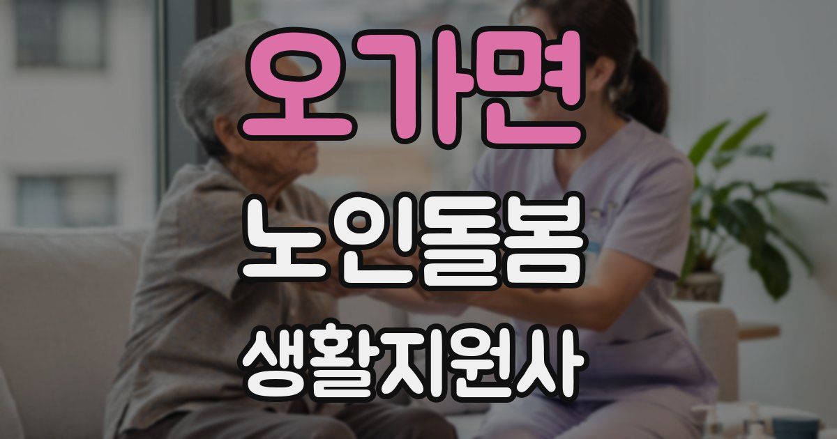 오가면 노인돌봄생활지원사 자격증