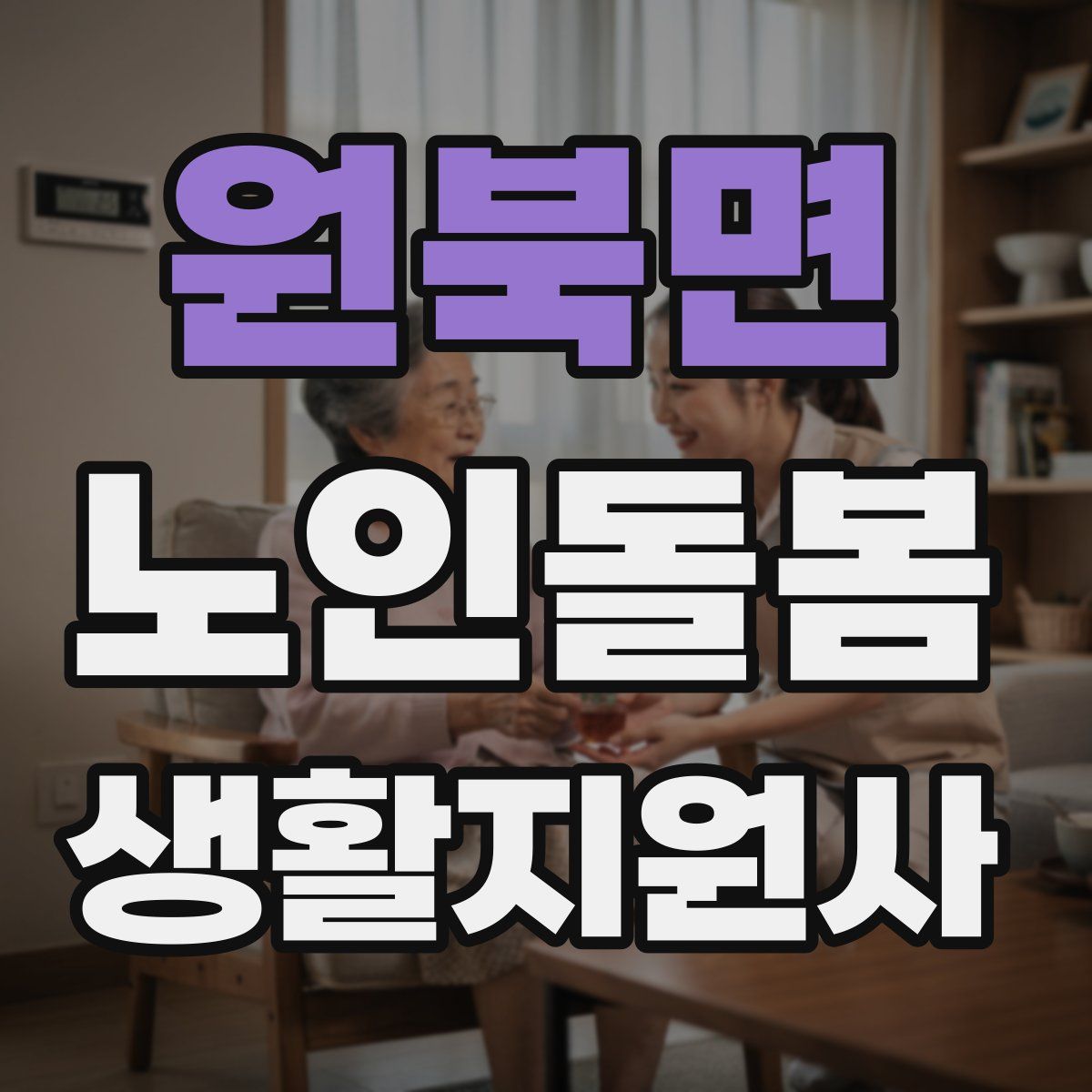 원북면 노인돌봄생활지원사 자격증