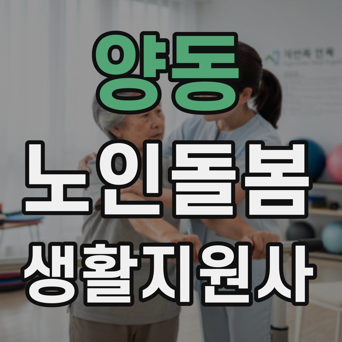 양동 노인돌봄생활지원사 자격증