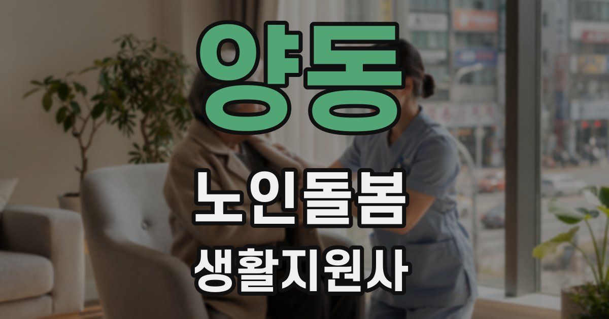양동 노인돌봄생활지원사 자격증