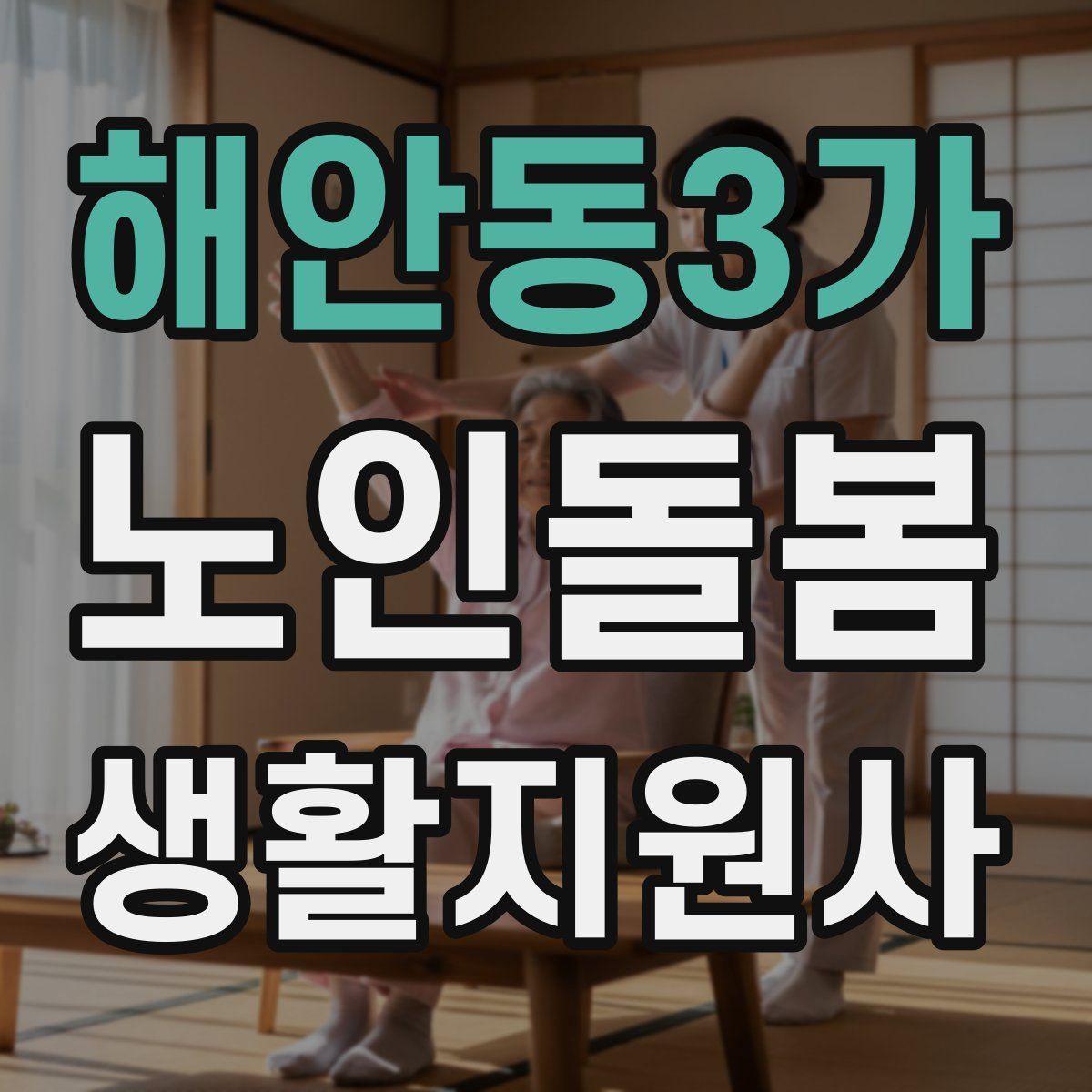 해안동3가 노인돌봄생활지원사 자격증