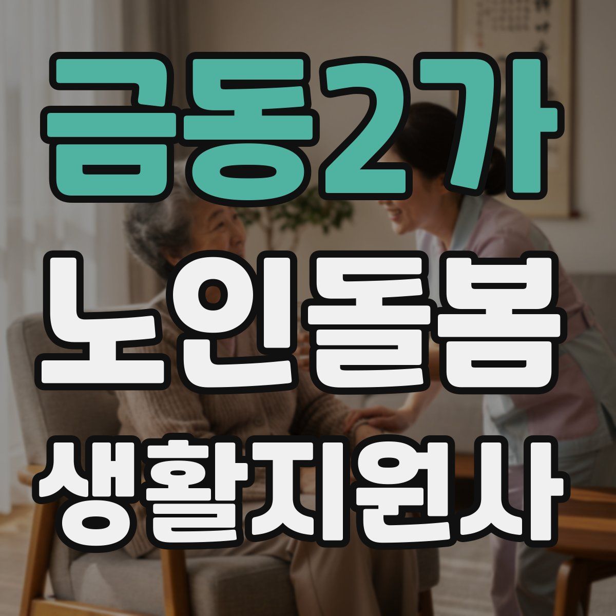 금동2가 노인돌봄생활지원사 자격증