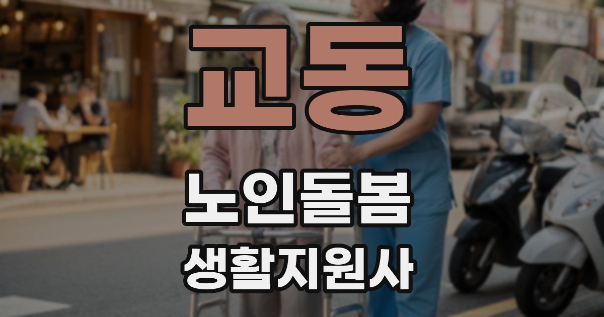 교동 노인돌봄생활지원사 자격증