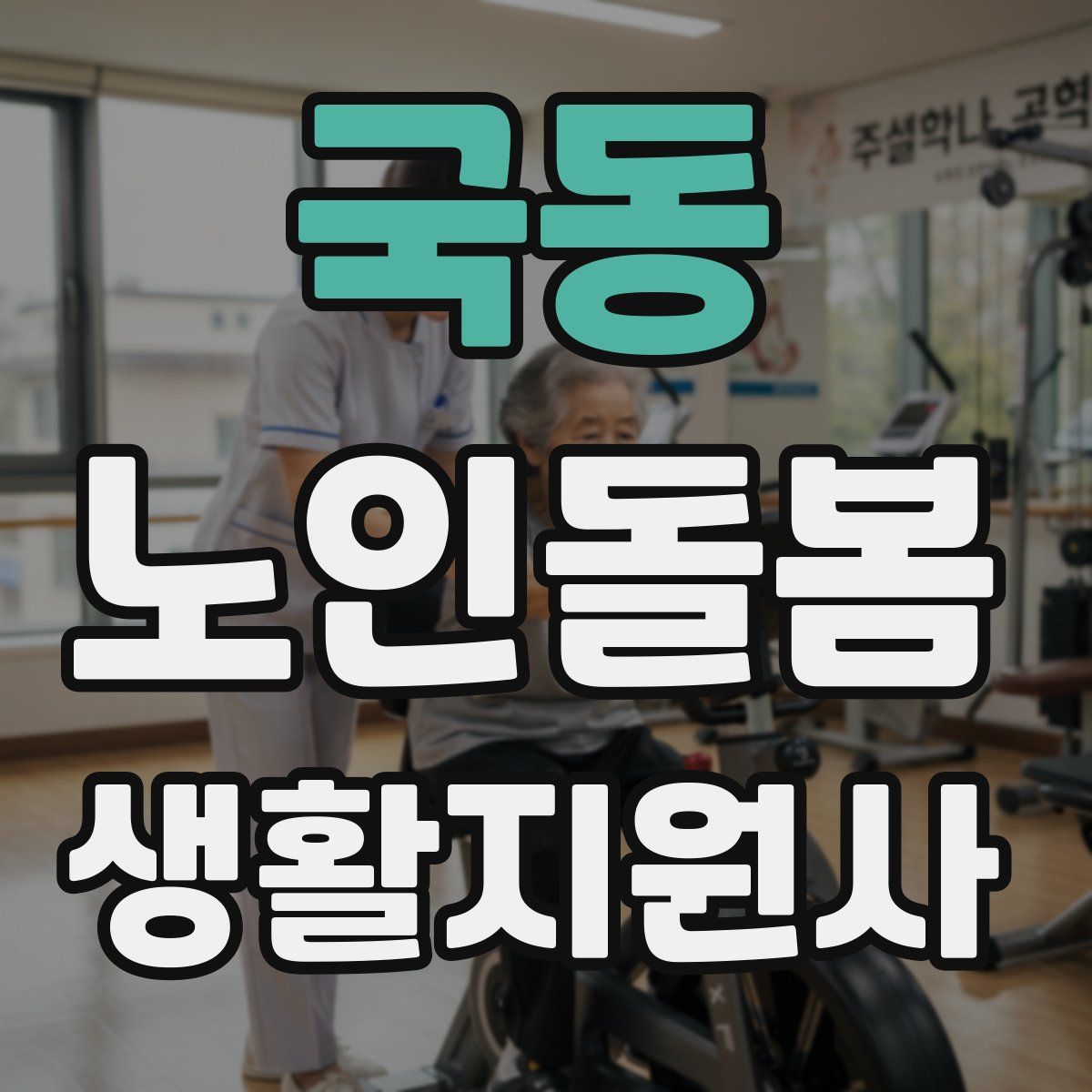 국동 노인돌봄생활지원사 자격증
