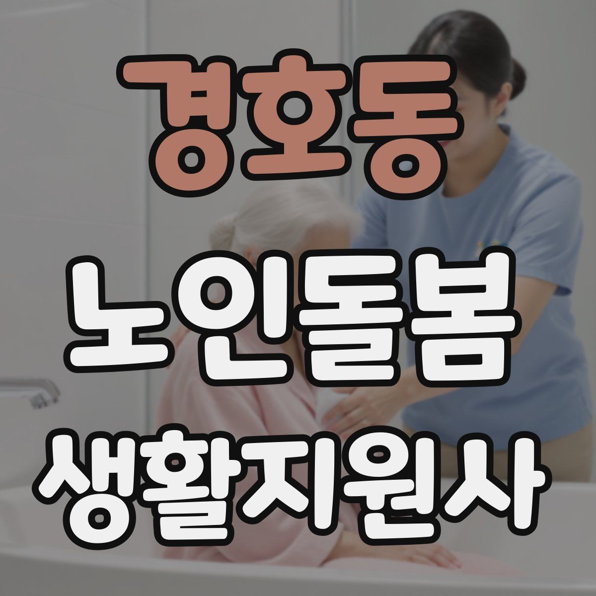 경호동 노인돌봄생활지원사 자격증