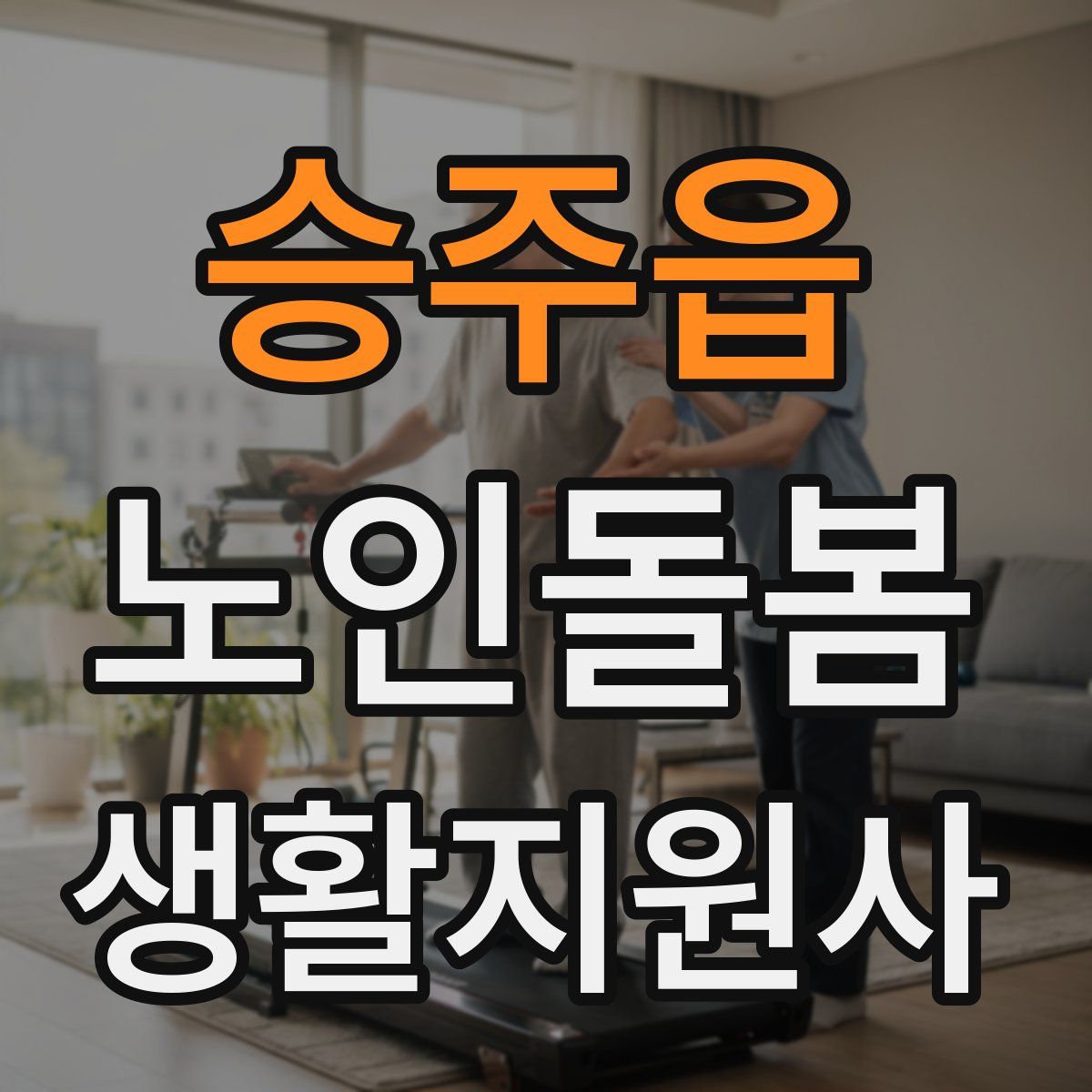 승주읍 노인돌봄생활지원사 자격증