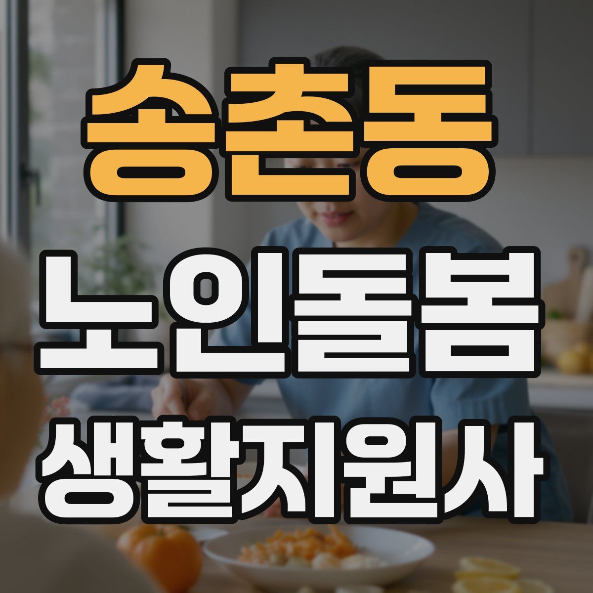 송촌동 노인돌봄생활지원사 자격증