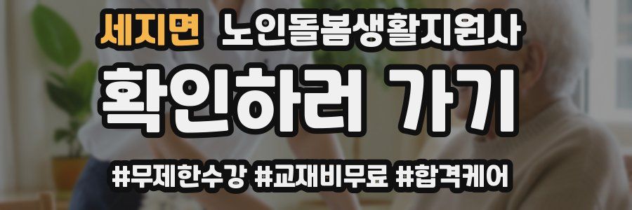 세지면 노인돌봄생활지원사 자격증