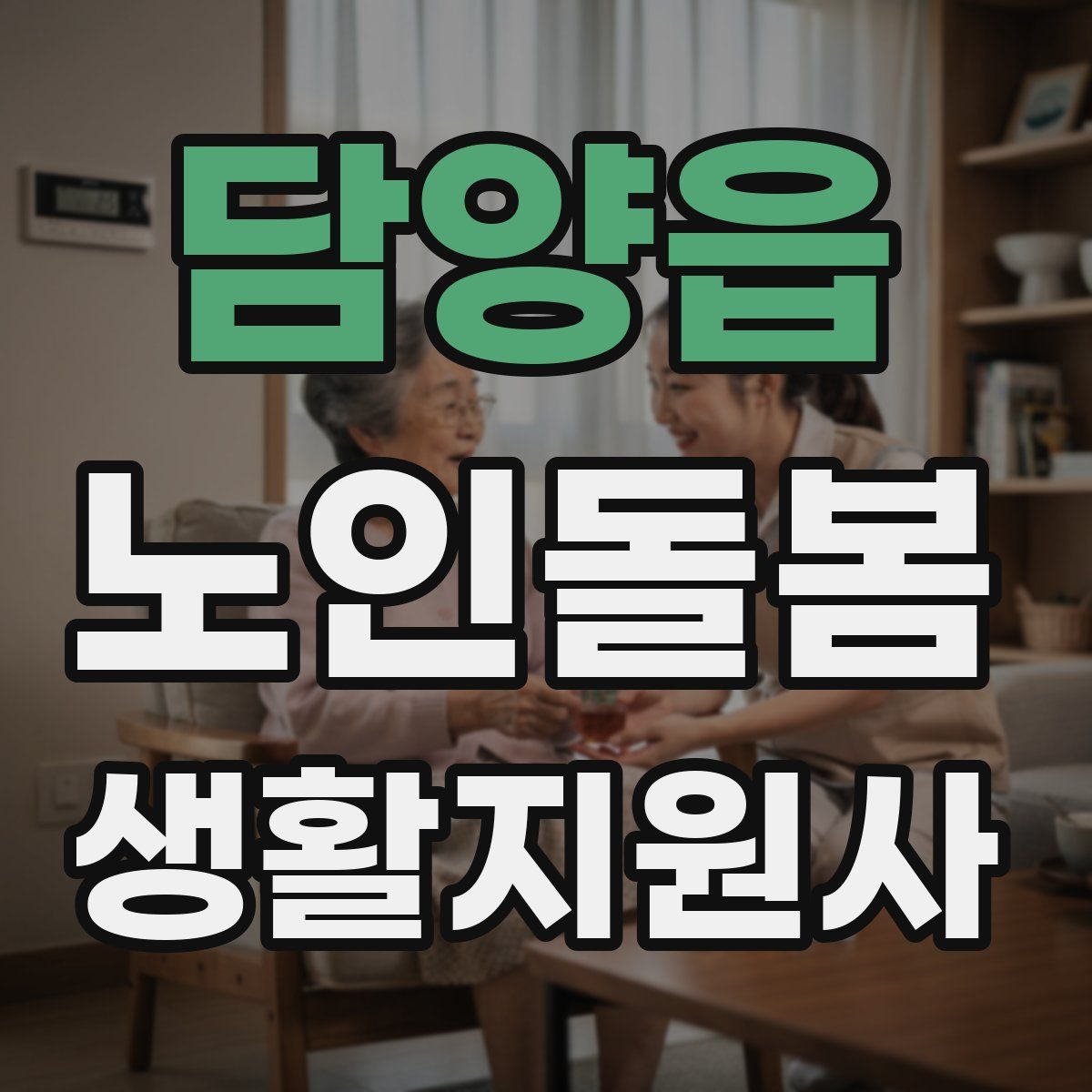 담양읍 노인돌봄생활지원사 자격증