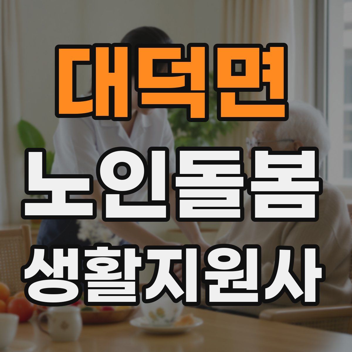 대덕면 노인돌봄생활지원사 자격증