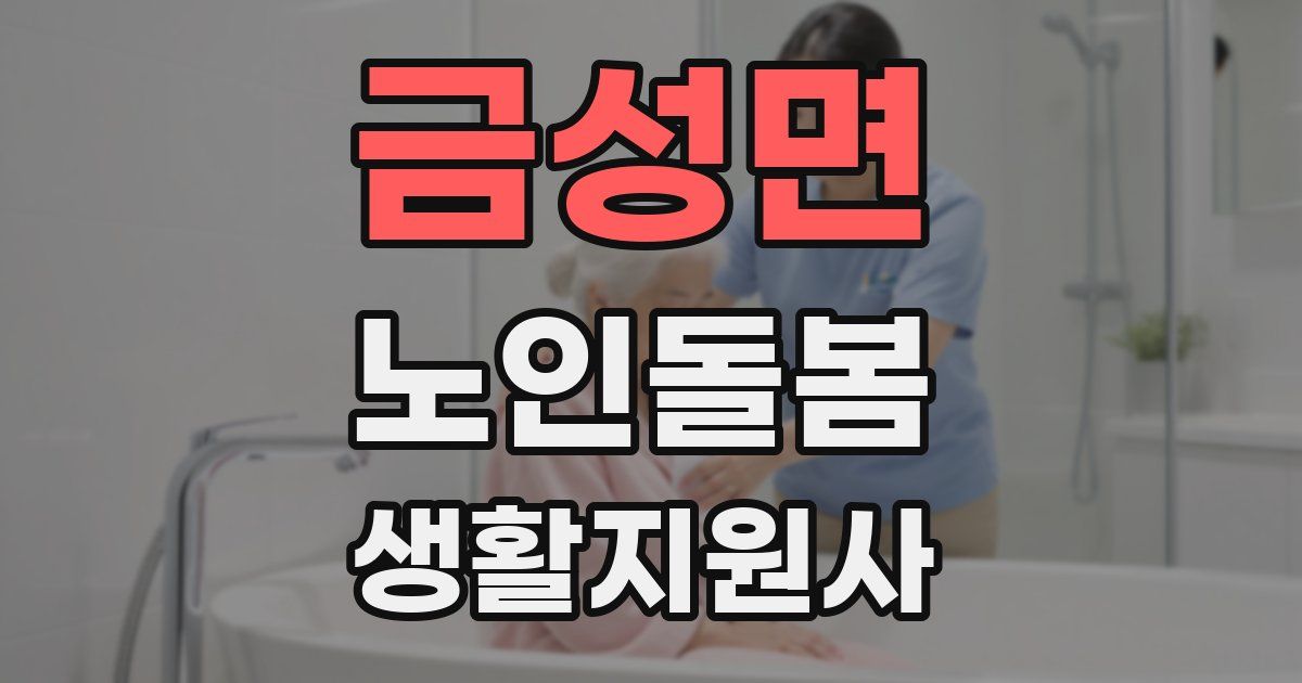 금성면 노인돌봄생활지원사 자격증
