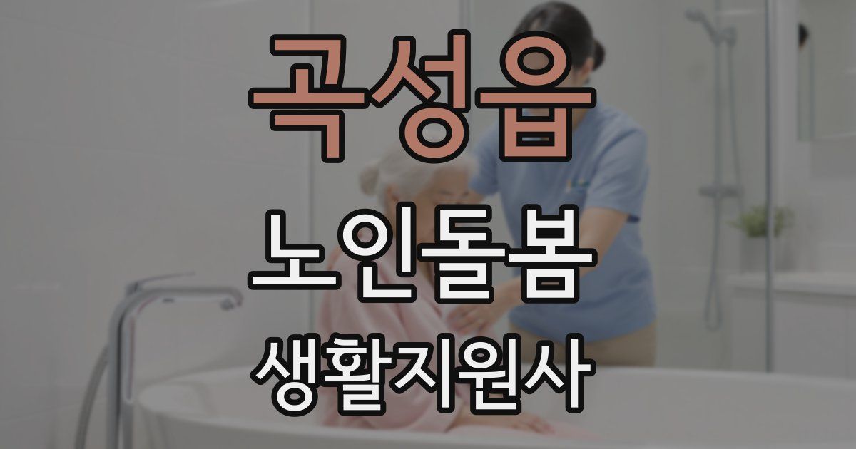 곡성읍 노인돌봄생활지원사 자격증