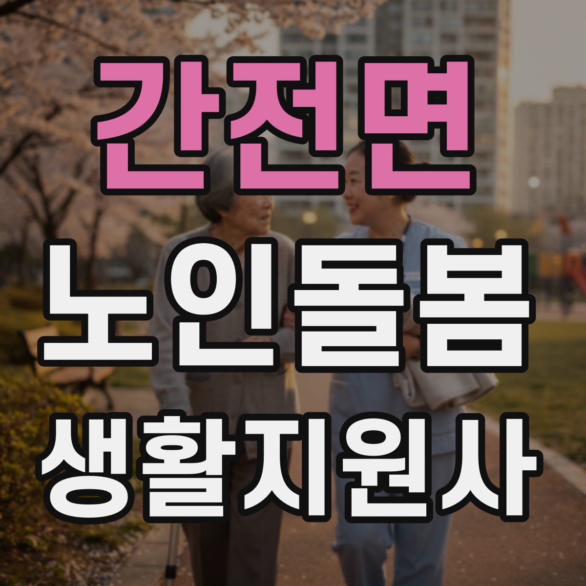 간전면 노인돌봄생활지원사 자격증