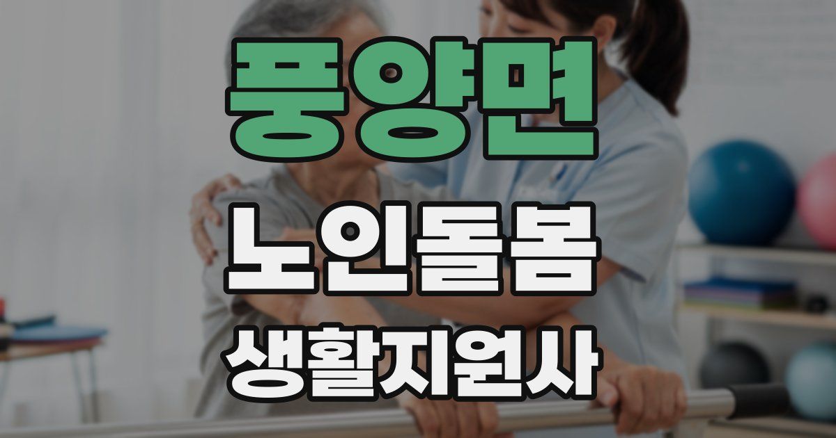 풍양면 노인돌봄생활지원사 자격증