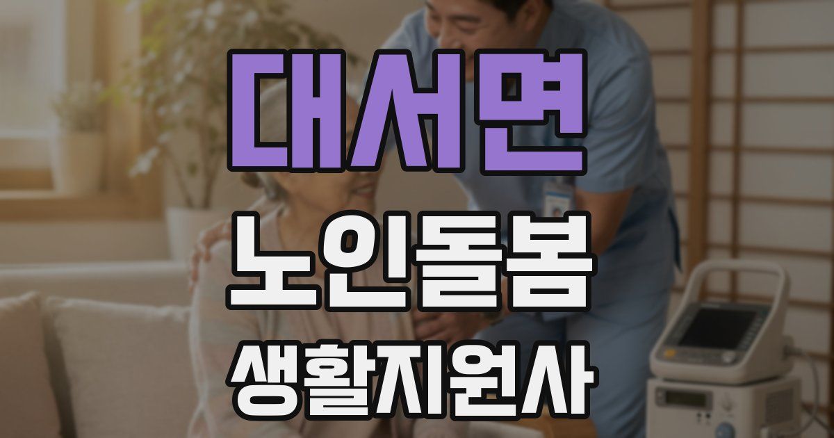대서면 노인돌봄생활지원사 자격증