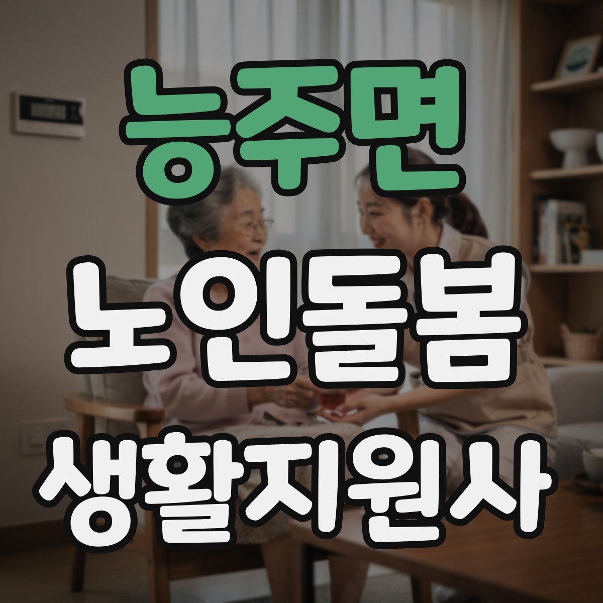 능주면 노인돌봄생활지원사 자격증