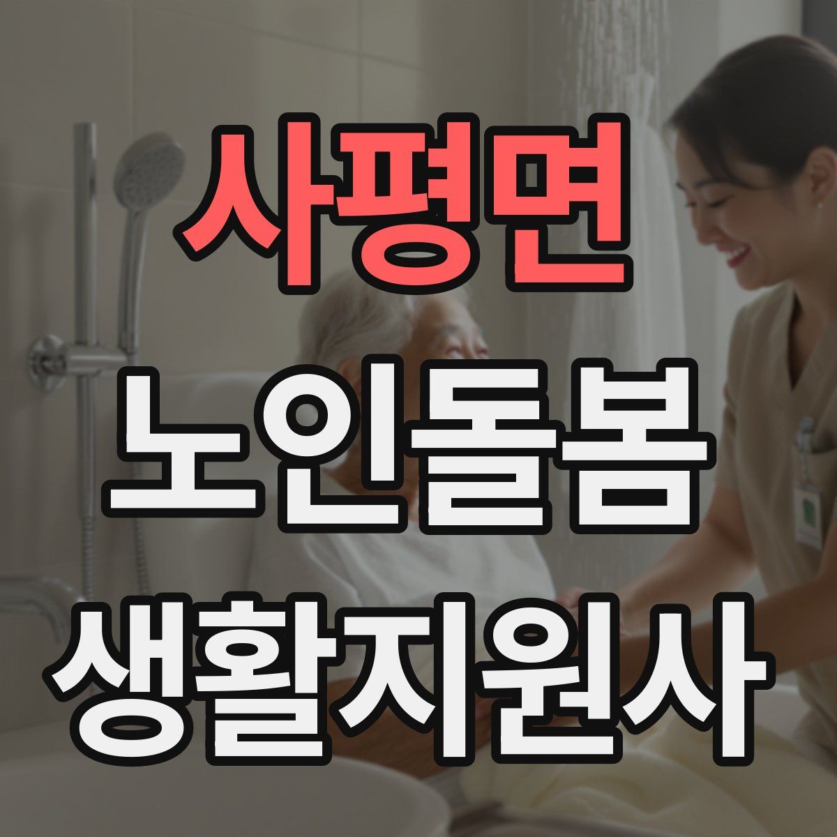 사평면 노인돌봄생활지원사 자격증