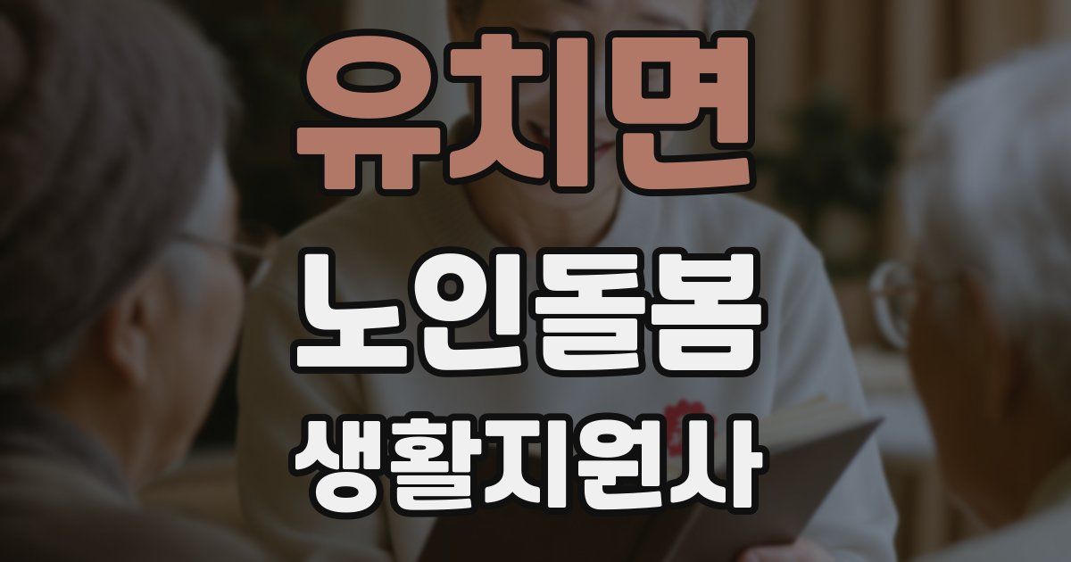 유치면 노인돌봄생활지원사 자격증