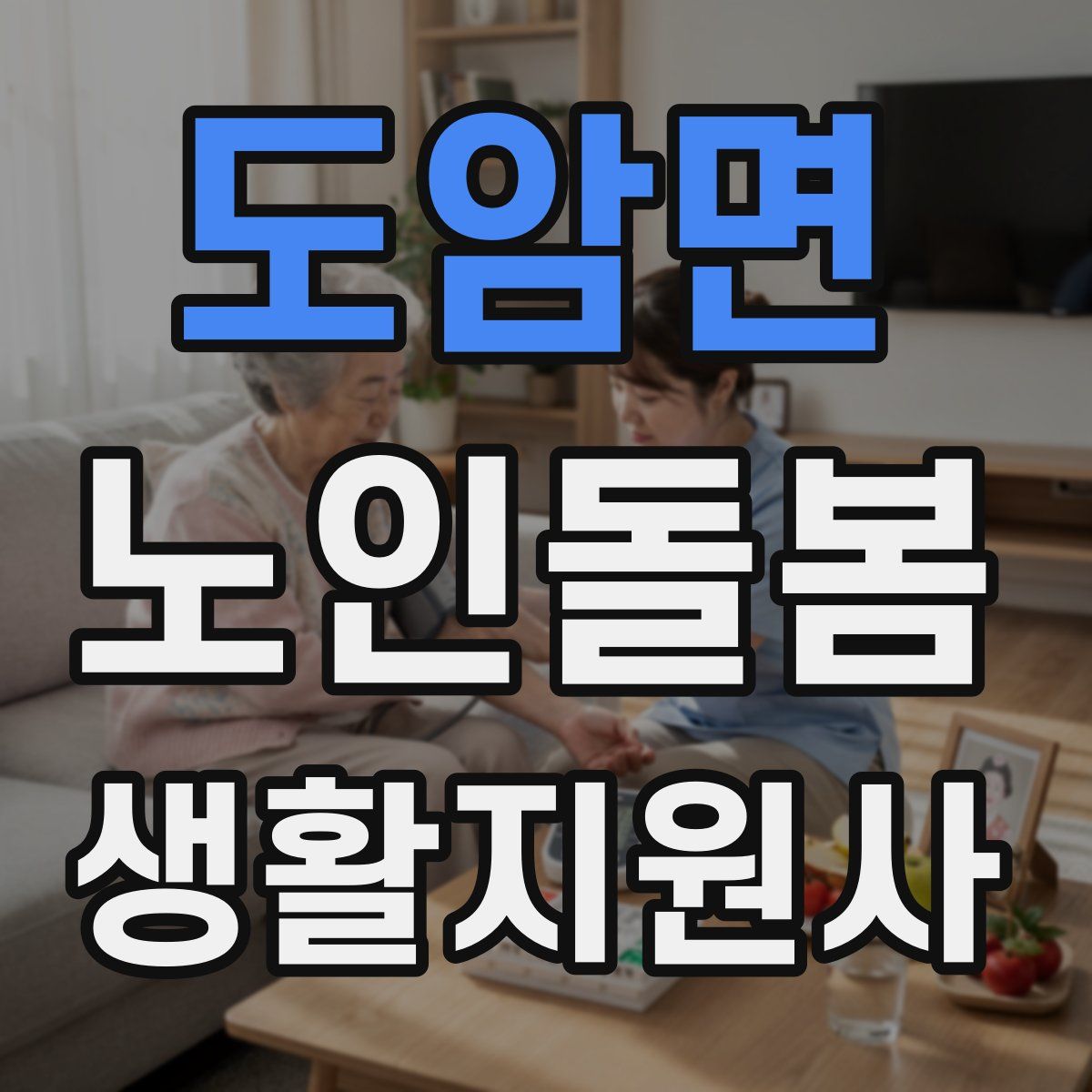 도암면 노인돌봄생활지원사 자격증