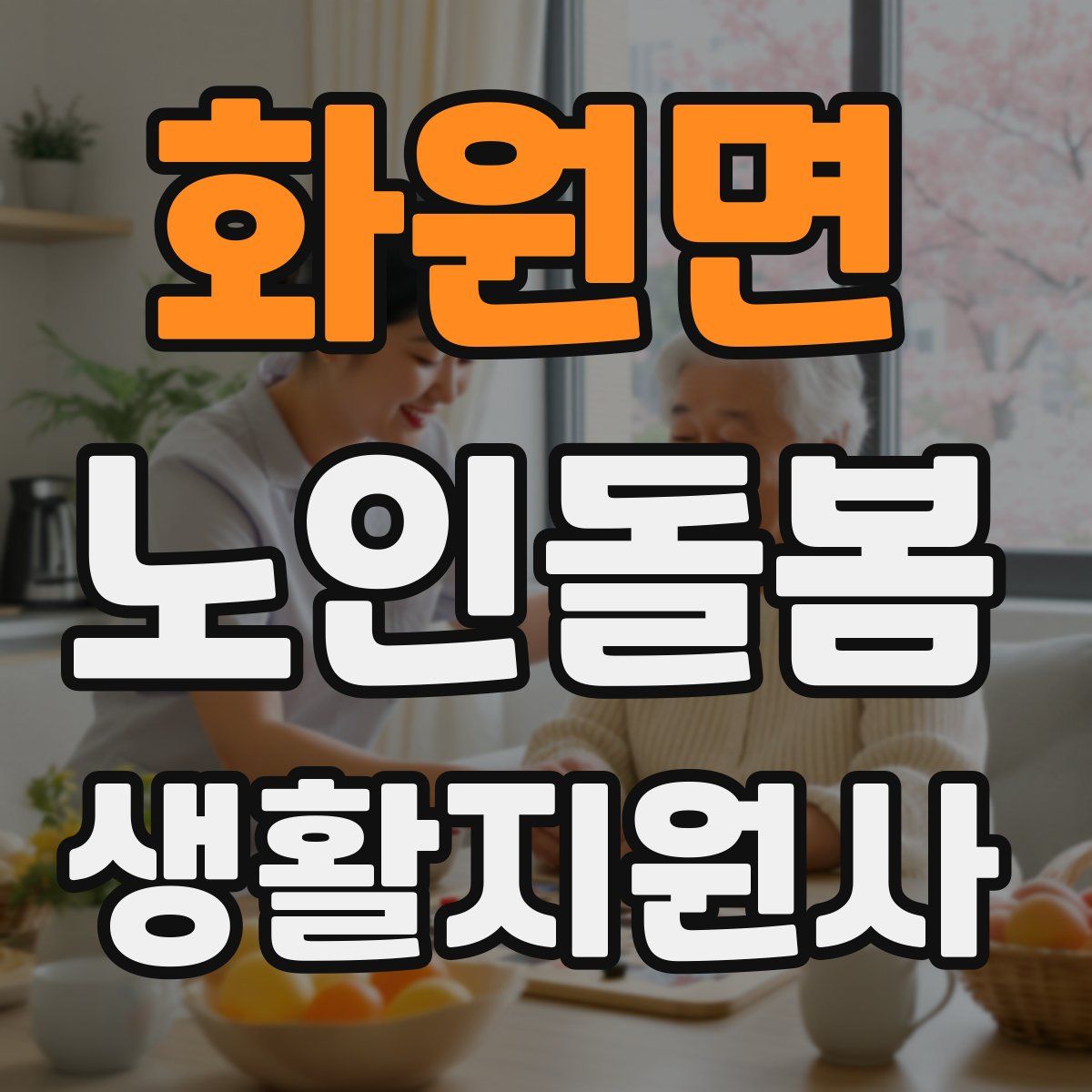 화원면 노인돌봄생활지원사 자격증