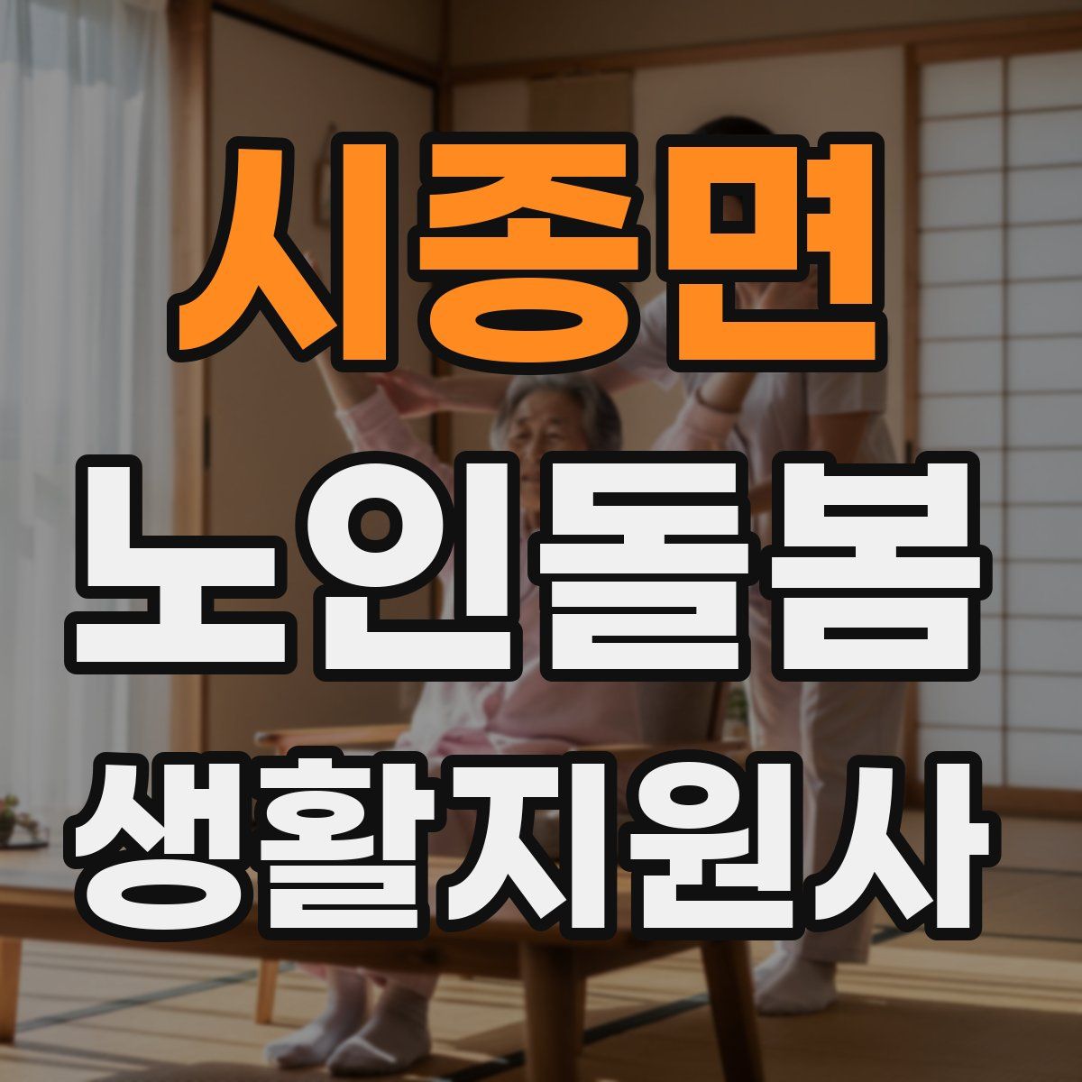 시종면 노인돌봄생활지원사 자격증