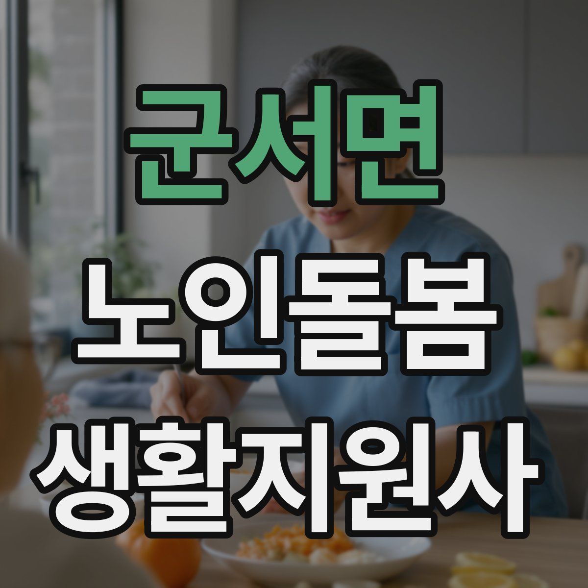 군서면 노인돌봄생활지원사 자격증
