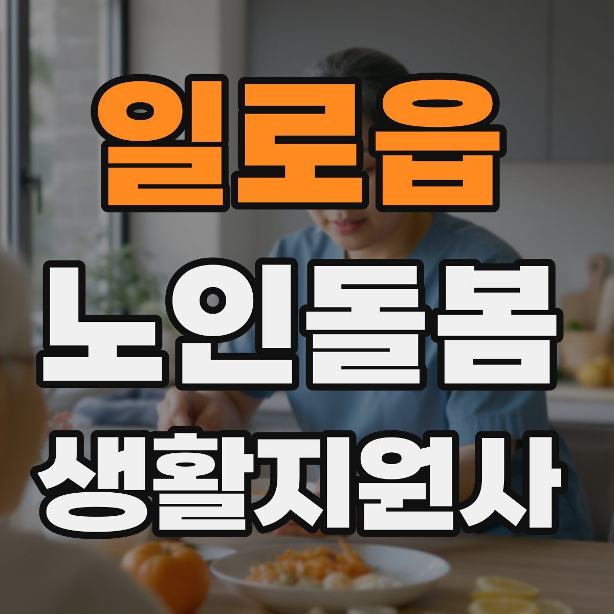 일로읍 노인돌봄생활지원사 자격증