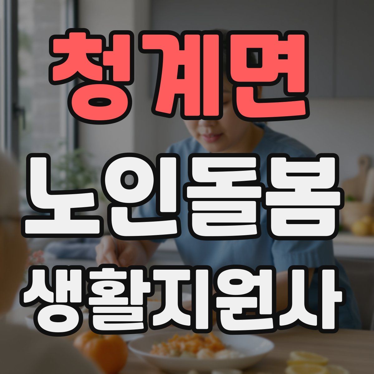 청계면 노인돌봄생활지원사 자격증