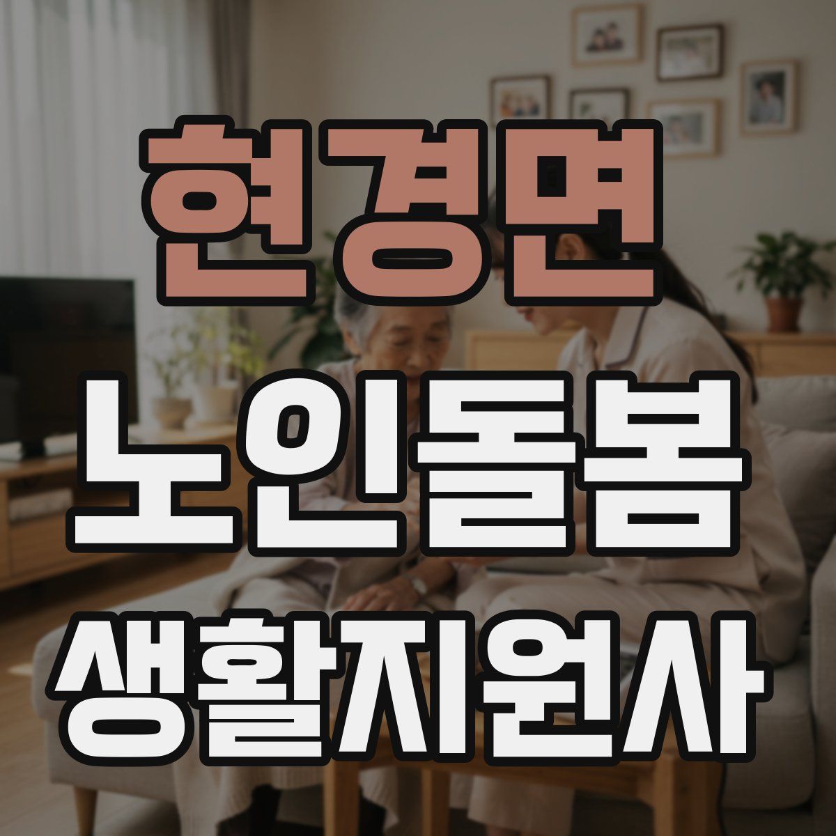 현경면 노인돌봄생활지원사 자격증