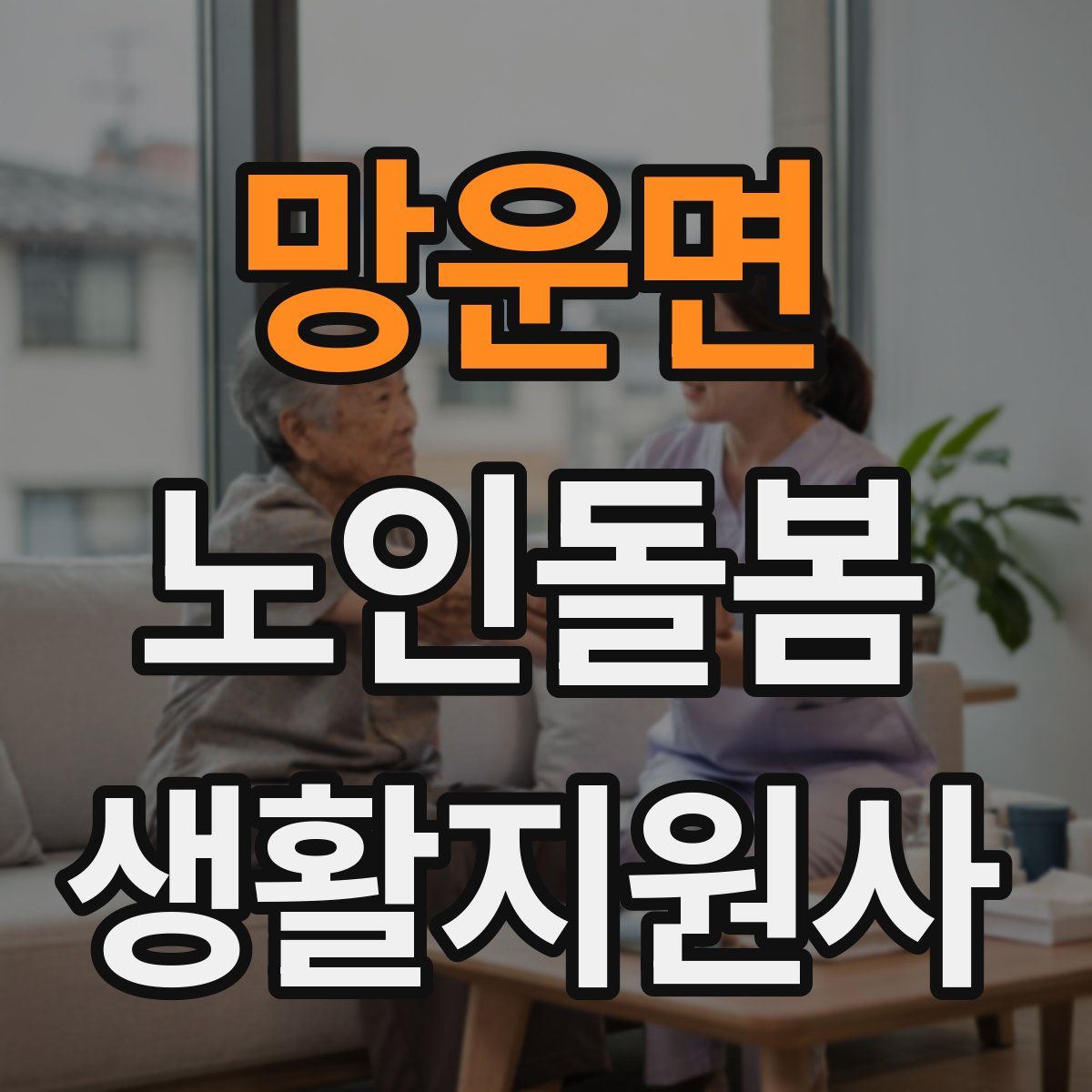 망운면 노인돌봄생활지원사 자격증