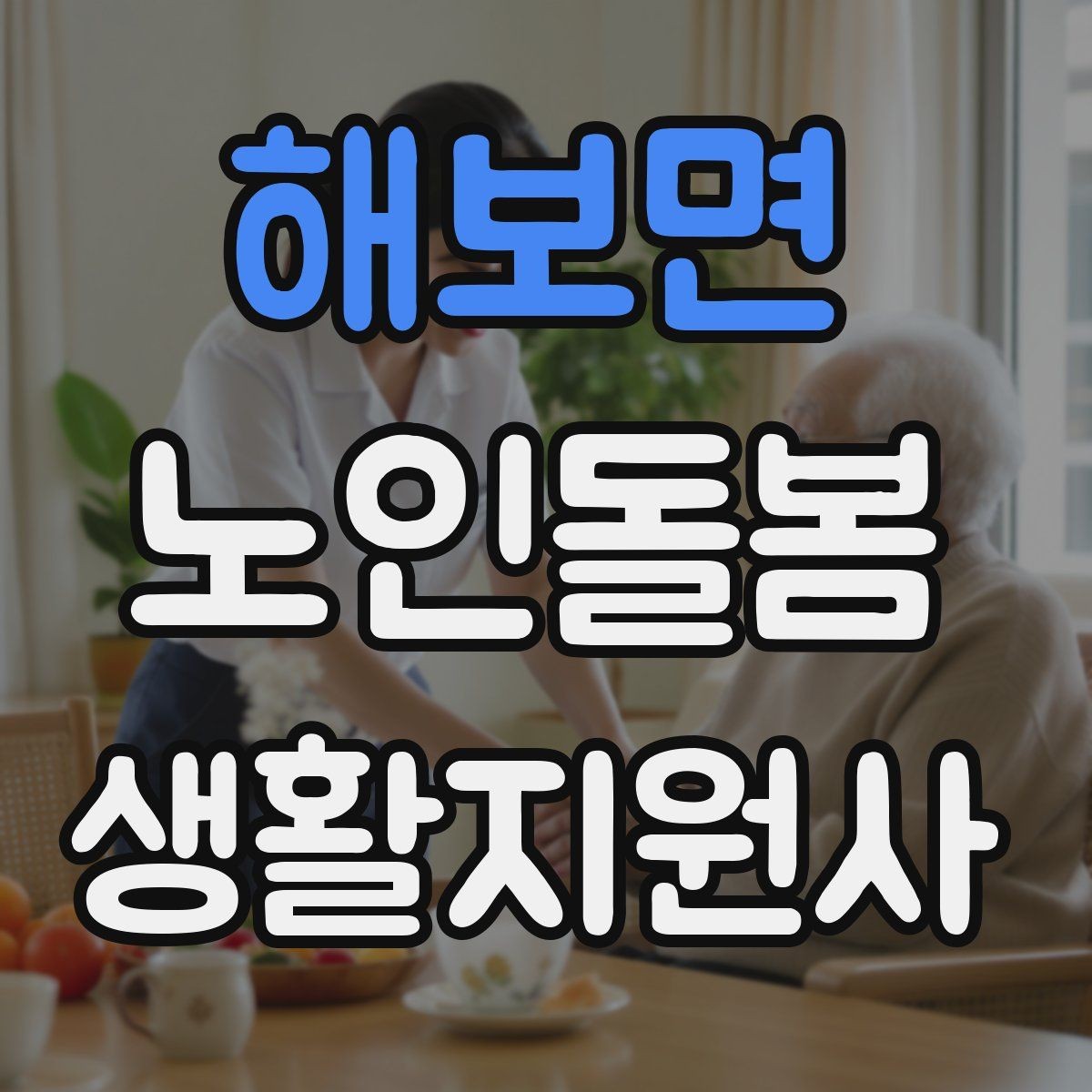 해보면 노인돌봄생활지원사 자격증 나에게 맞는 활동 스타일 찾기