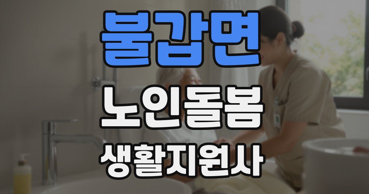불갑면 노인돌봄생활지원사 자격증