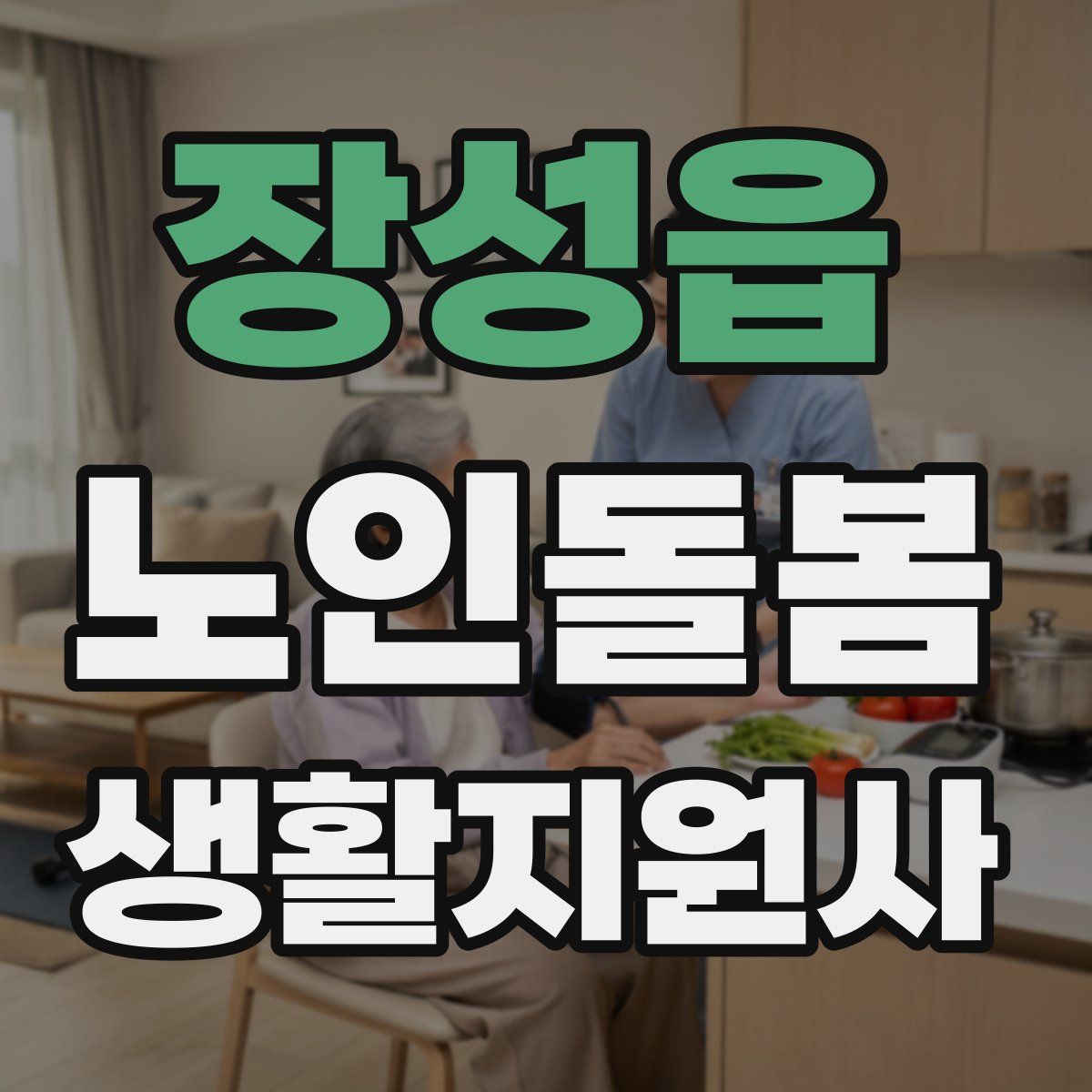 장성읍 노인돌봄생활지원사 자격증