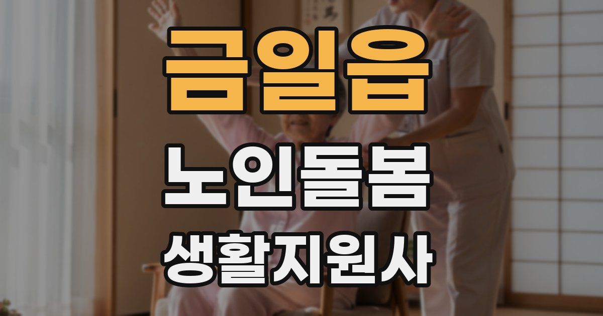 금일읍 노인돌봄생활지원사 자격증