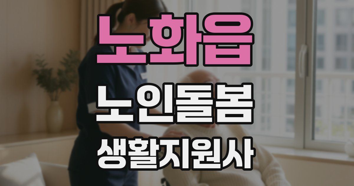 노화읍 노인돌봄생활지원사 자격증