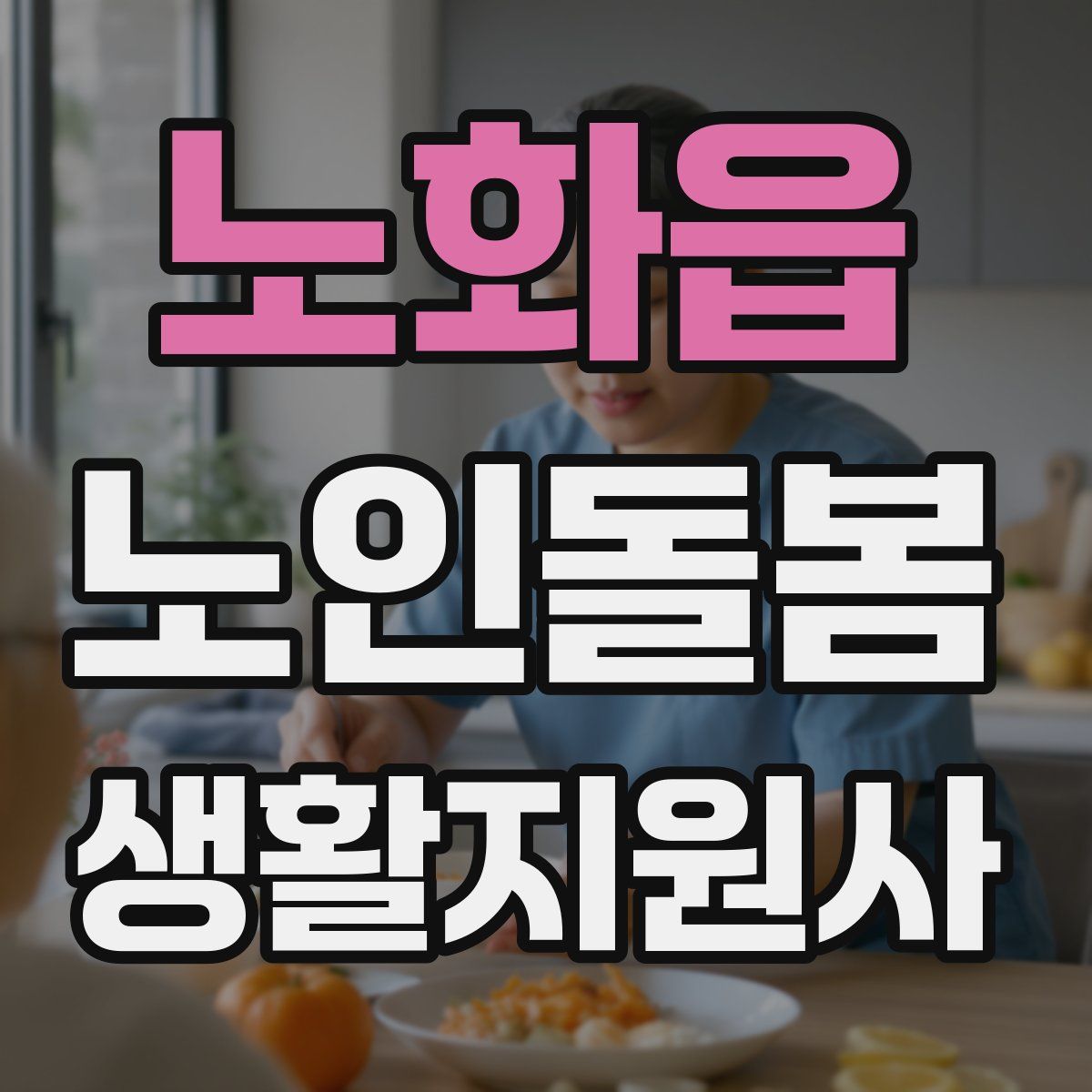 노화읍 노인돌봄생활지원사 자격증