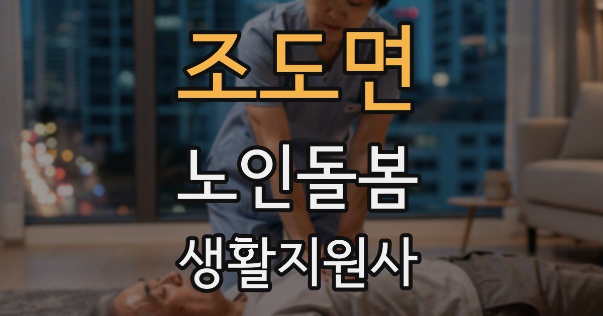 조도면 노인돌봄생활지원사 자격증