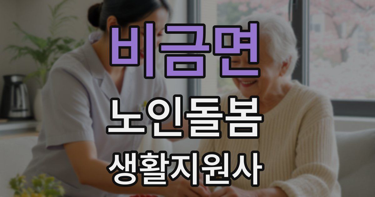 비금면 노인돌봄생활지원사 자격증