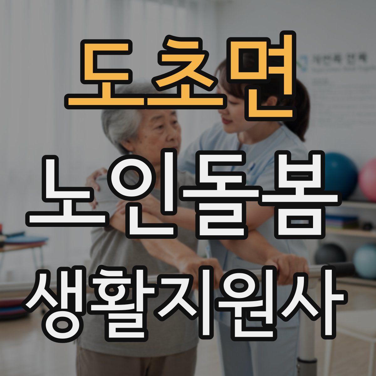 도초면 노인돌봄생활지원사 자격증